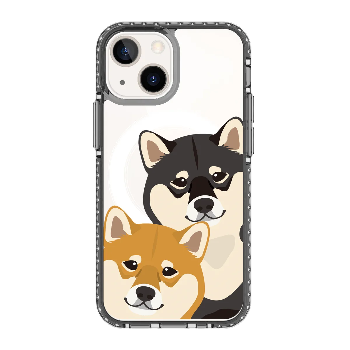 2318-iphone-13-mini-golden-case-magsafe-compatible-transparent-black