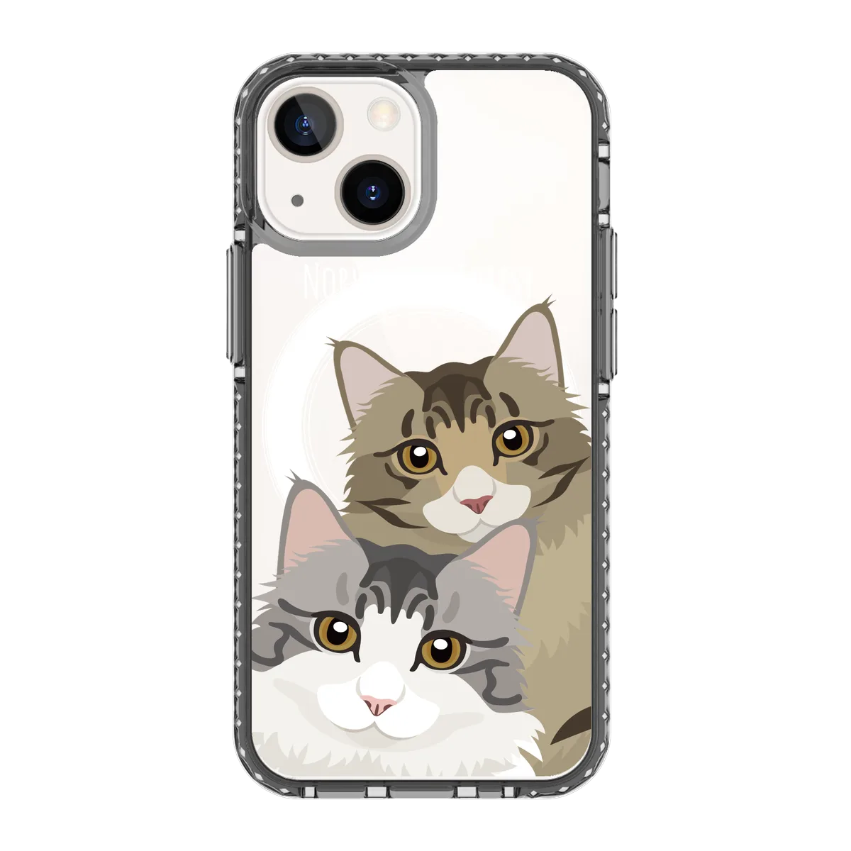 2338-iphone-13-mini-golden-case-magsafe-compatible-transparent-black