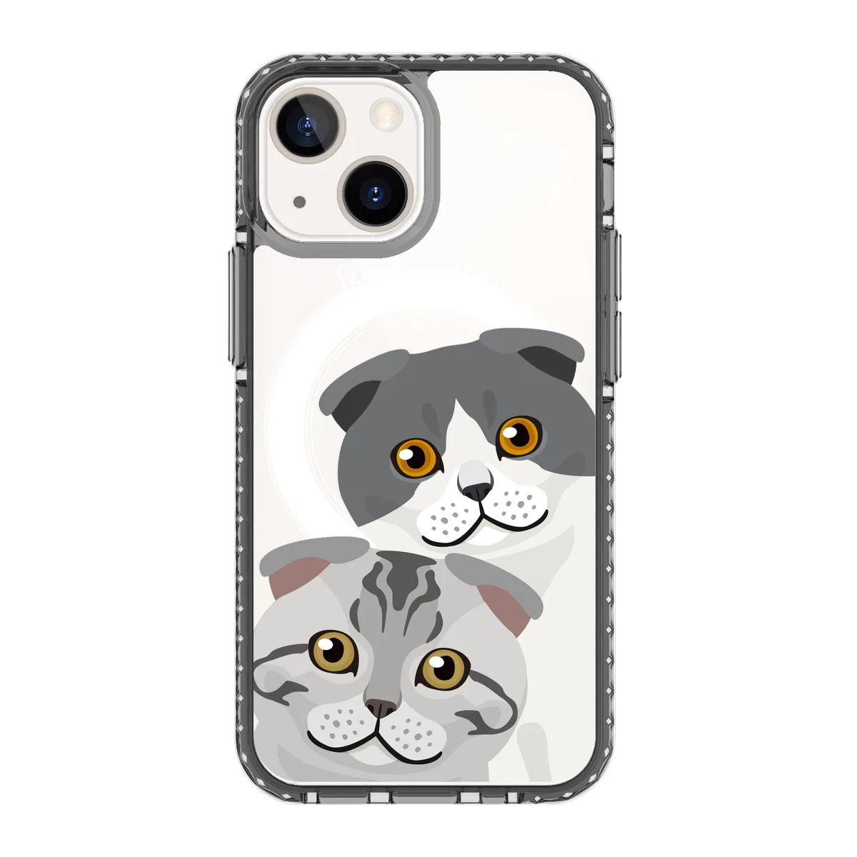 2342-iphone-13-mini-golden-case-magsafe-compatible-transparent-black