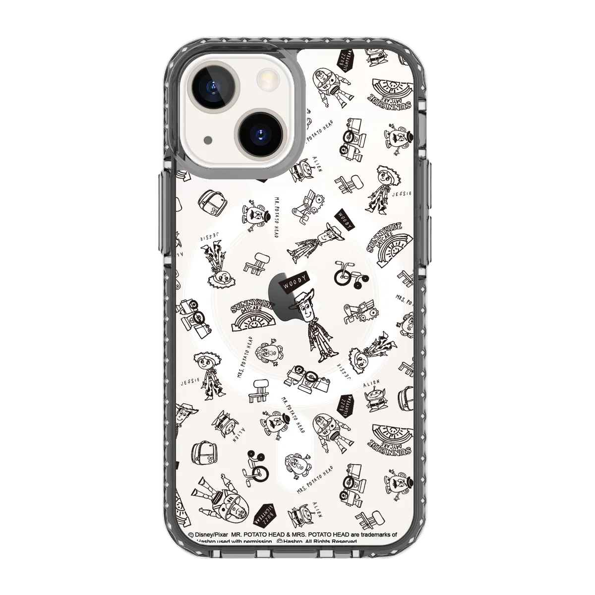 3509-iphone-13-mini-golden-case-magsafe-compatible-transparent-black
