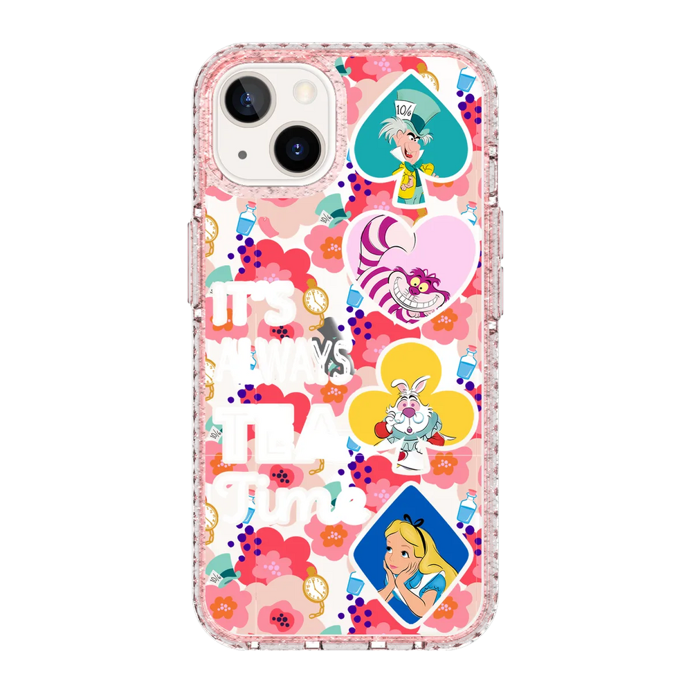 4442-iphone-13-golden-case-magsafe-compatible-pink-glitter