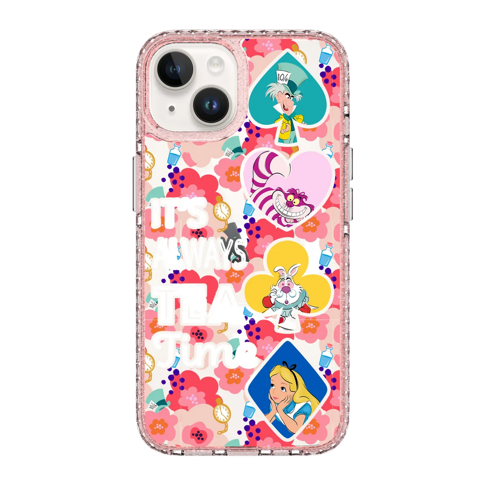 4442-iphone-14-golden-case-magsafe-compatible-pink-glitter