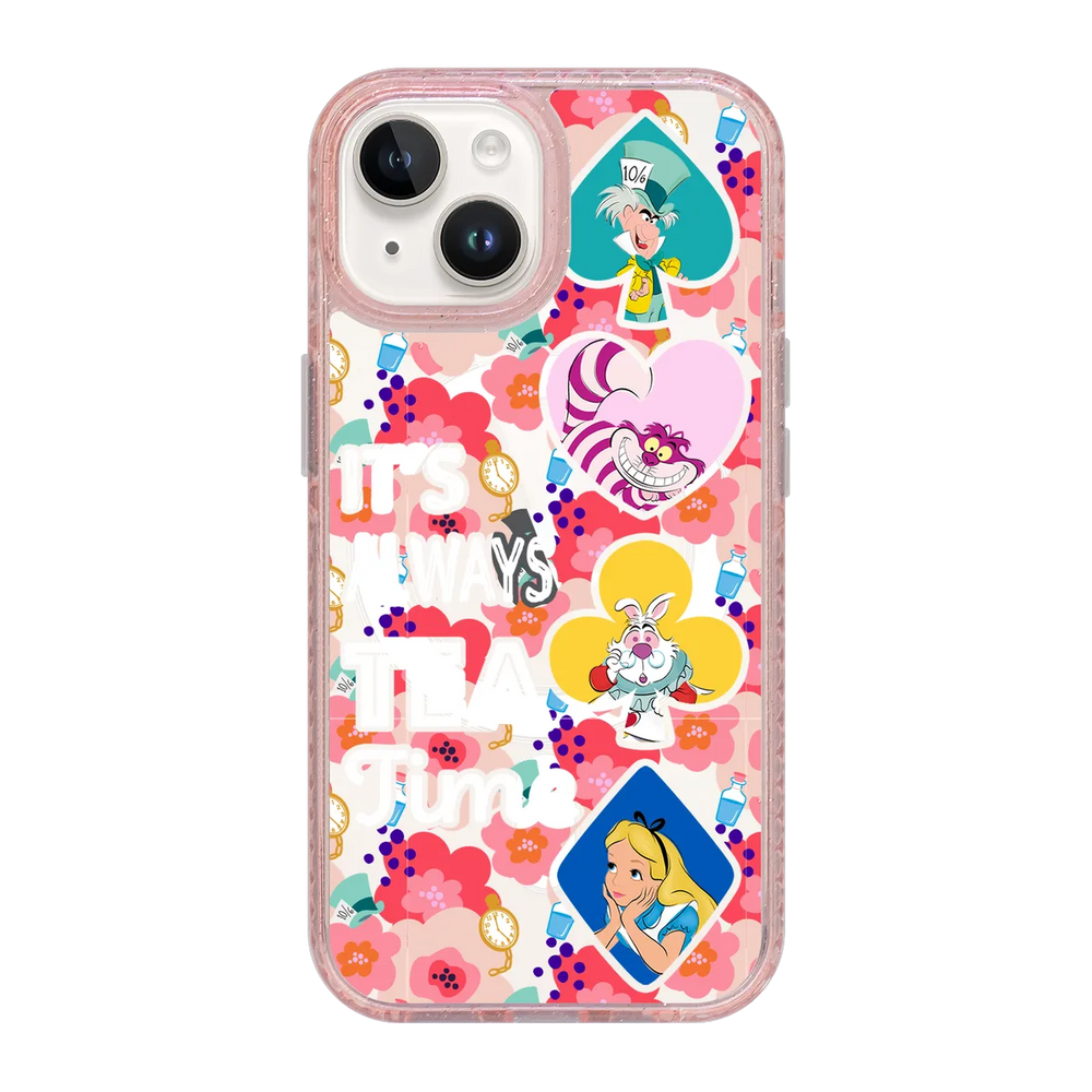 4442-iphone-15-golden-case-magsafe-compatible-pink-glitter