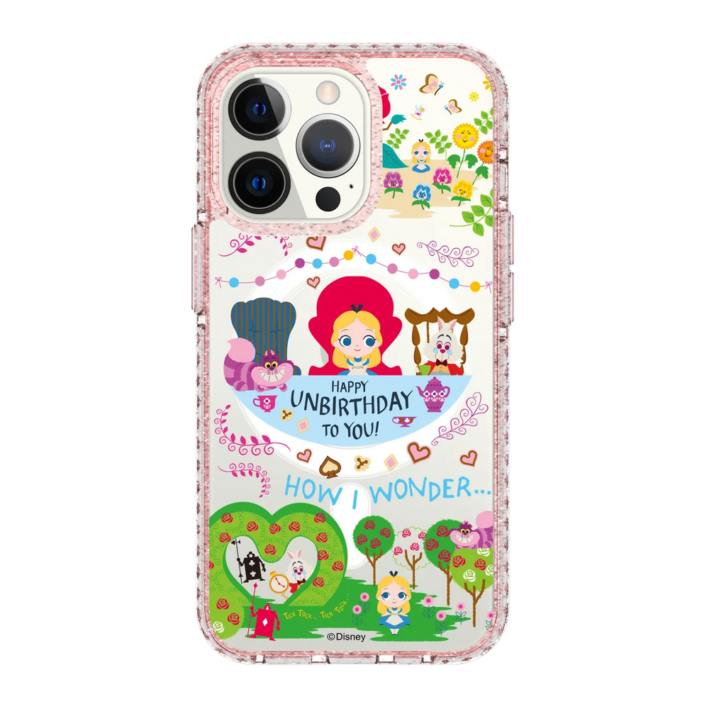 4973-iphone-13-pro-golden-case-magsafe-compatible-pink-glitter