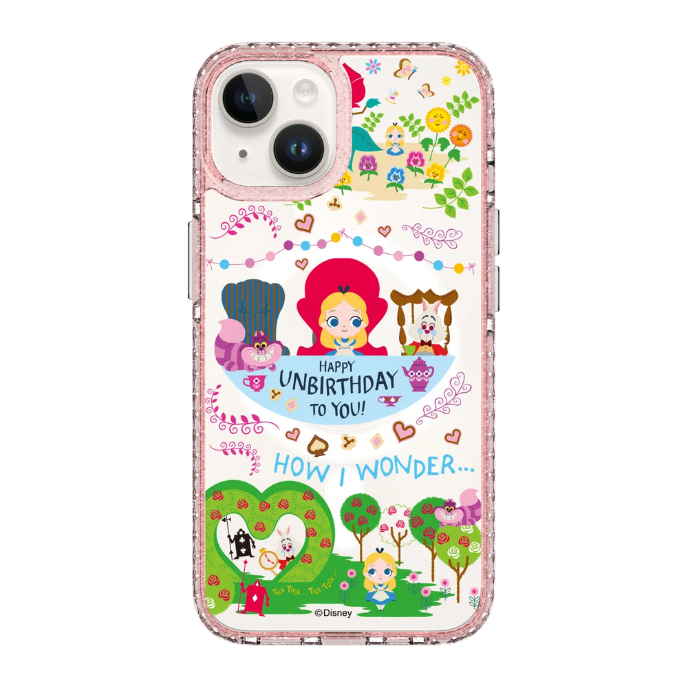 4973-iphone-14-golden-case-magsafe-compatible-pink-glitter