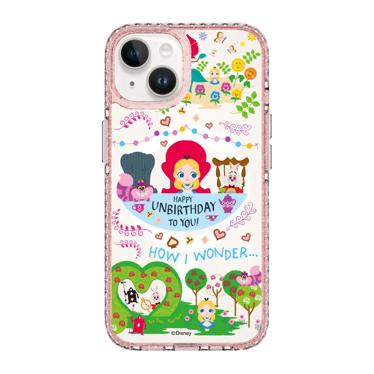 4973-iphone-14-golden-case-magsafe-compatible-pink-glitter