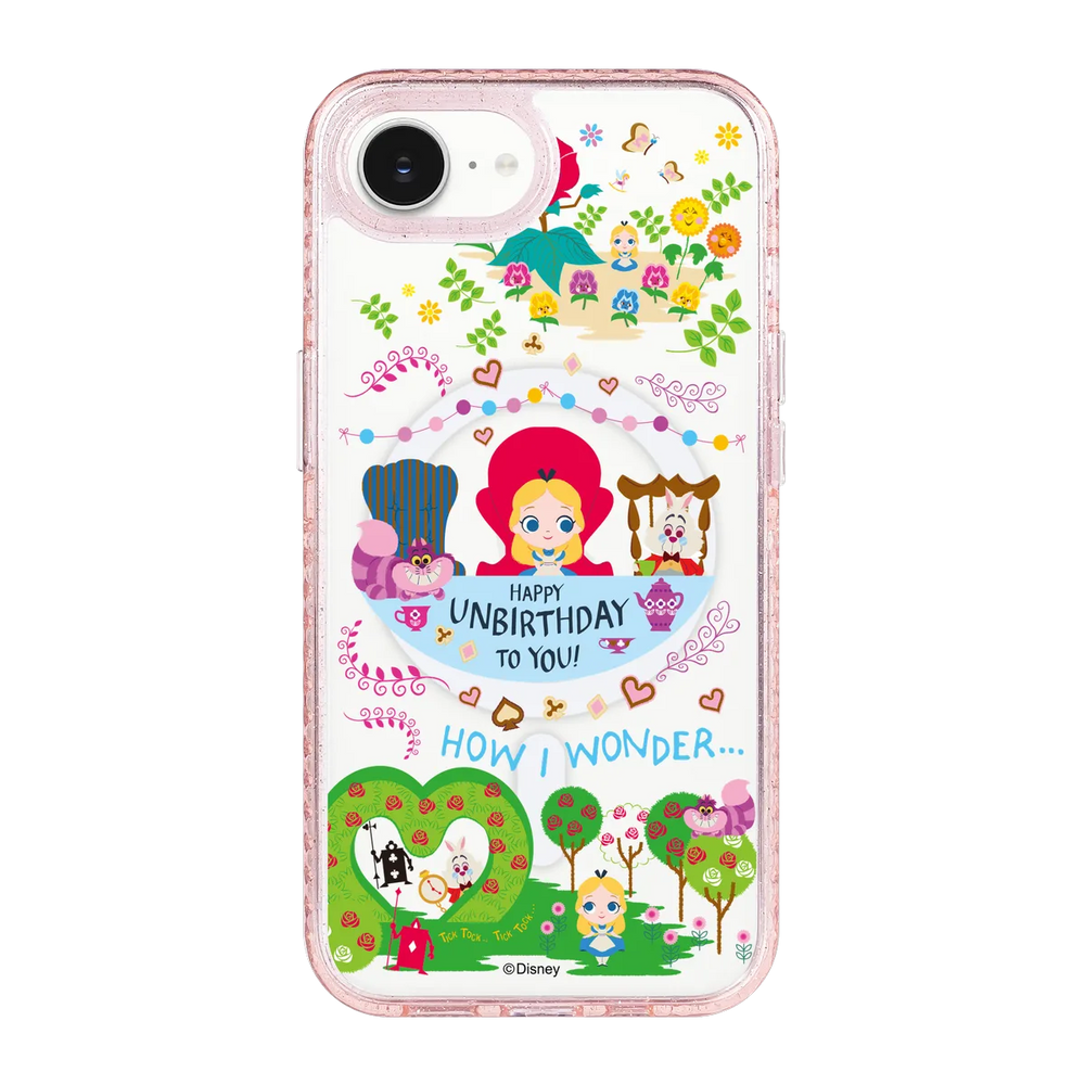 4973-iphone-16-e-golden-case-magsafe-compatible-pink-glitter
