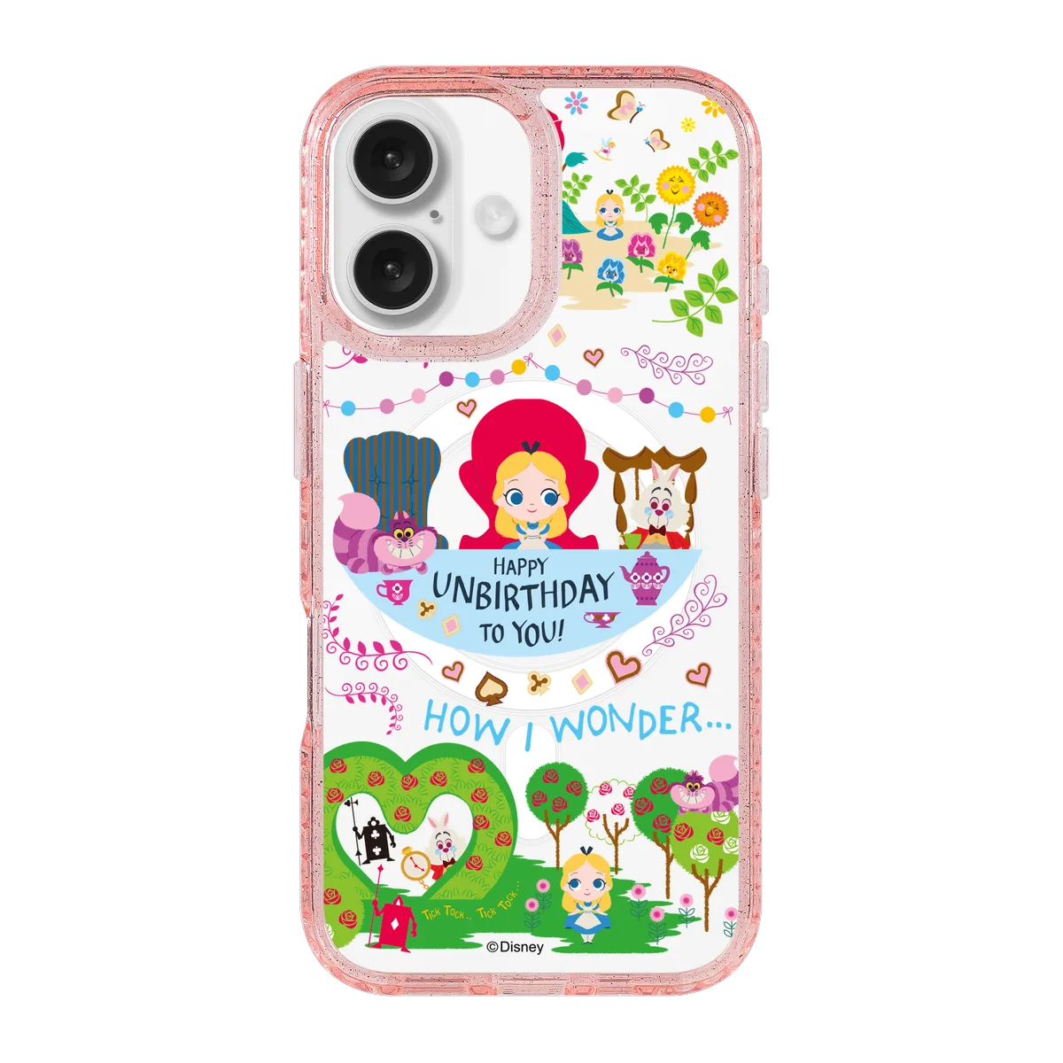 4973-iphone-16-golden-case-magsafe-compatible-pink-glitter