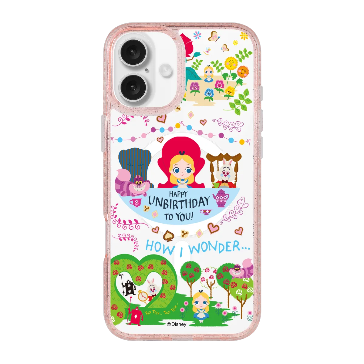 4973-iphone-16-plus-golden-case-magsafe-compatible-pink-glitter