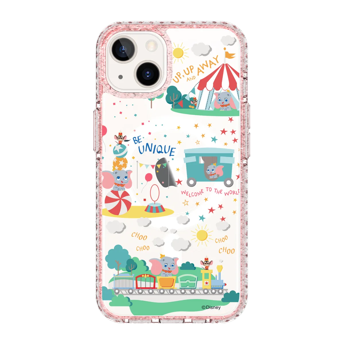 4974-iphone-13-golden-case-magsafe-compatible-pink-glitter