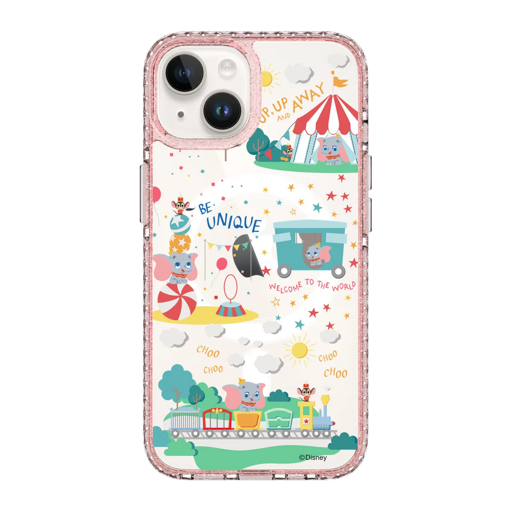 4974-iphone-14-golden-case-magsafe-compatible-pink-glitter