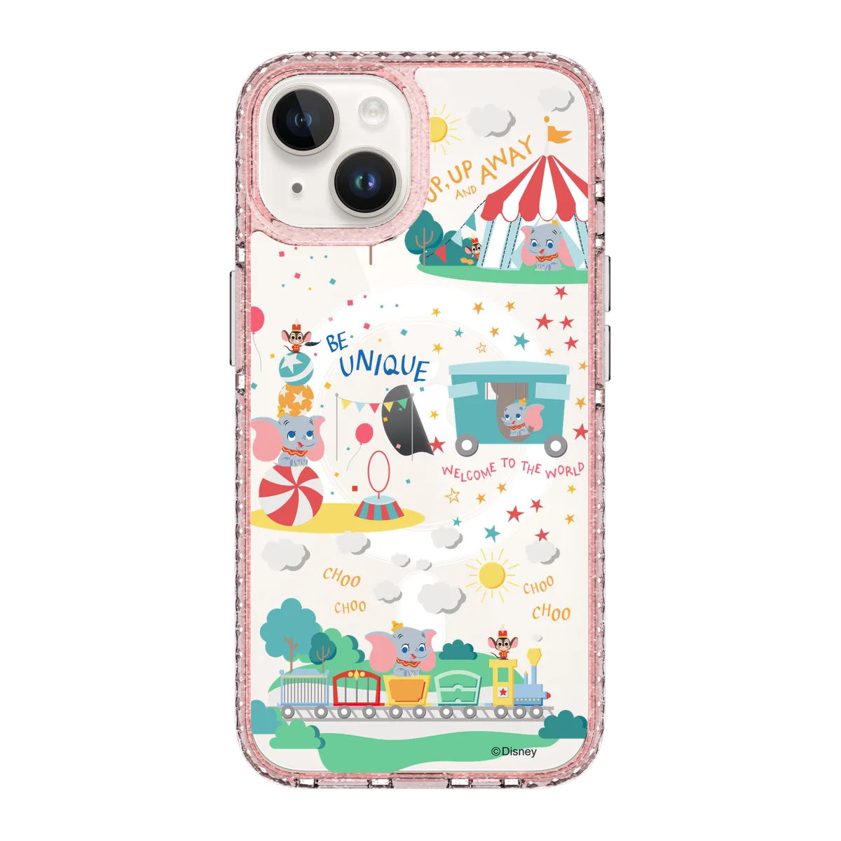 4974-iphone-14-golden-case-magsafe-compatible-pink-glitter