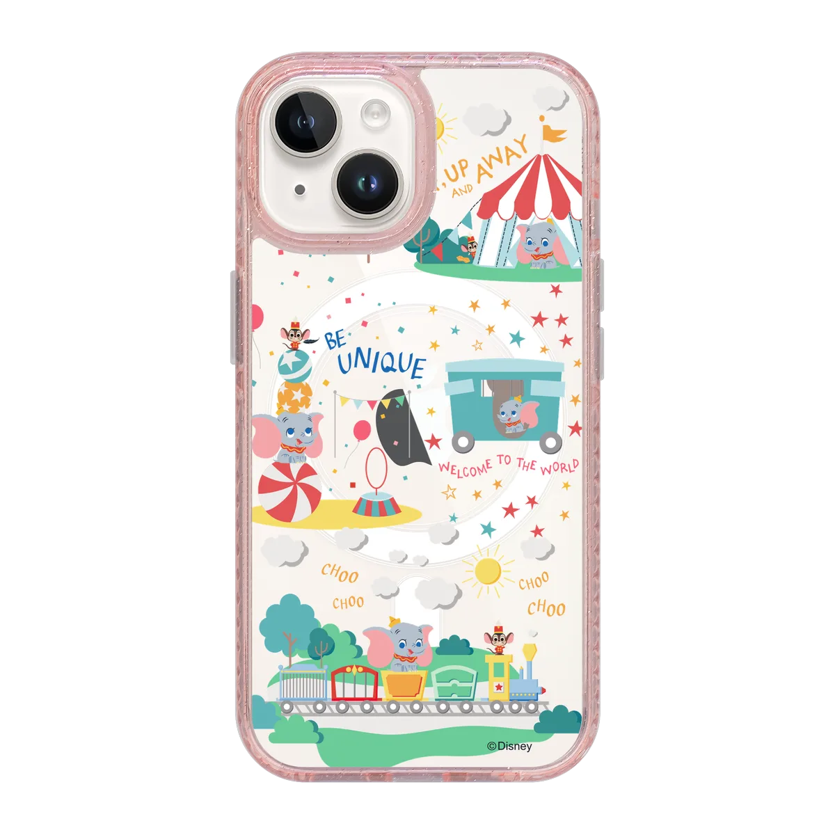 4974-iphone-15-golden-case-magsafe-compatible-pink-glitter
