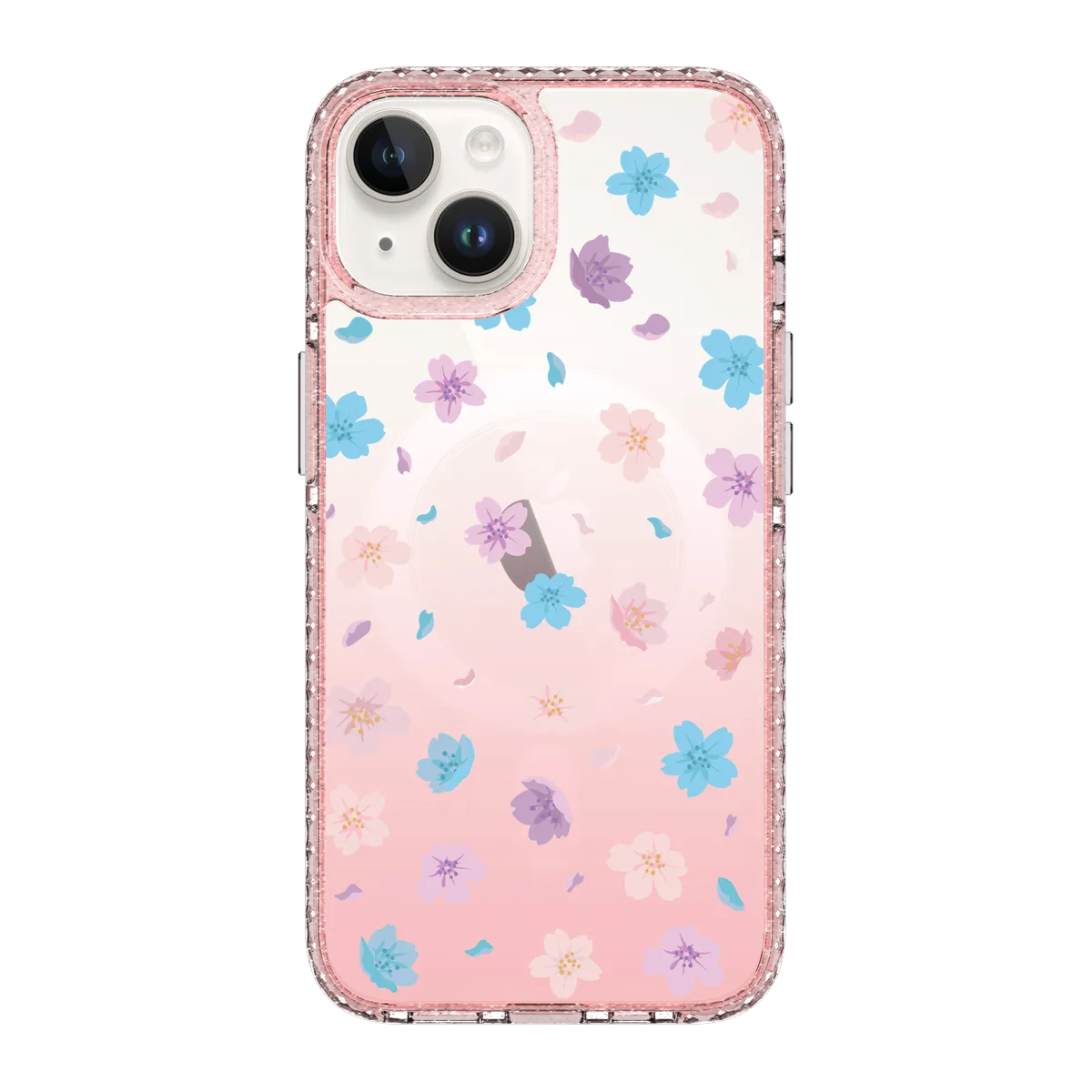 5136-iphone-14-golden-case-magsafe-compatible-pink-glitter