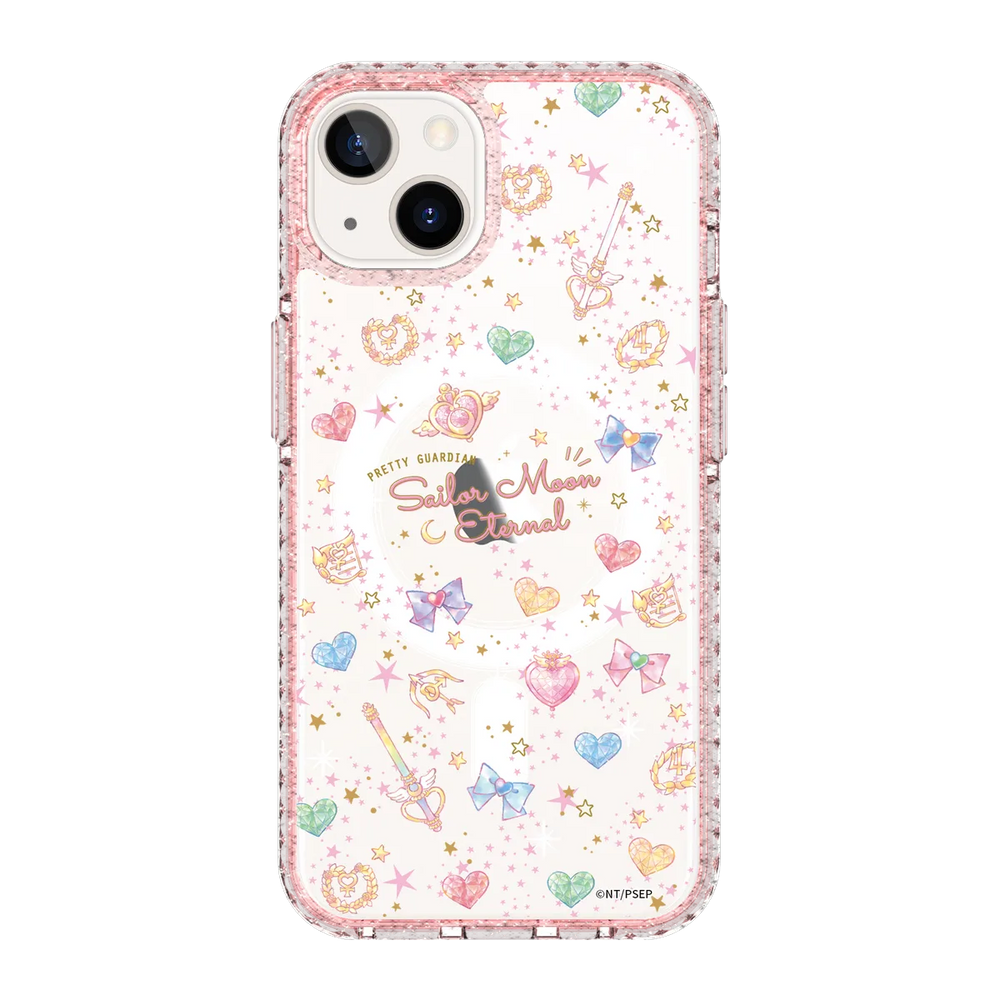 5326-iphone-13-golden-case-magsafe-compatible-pink-glitter