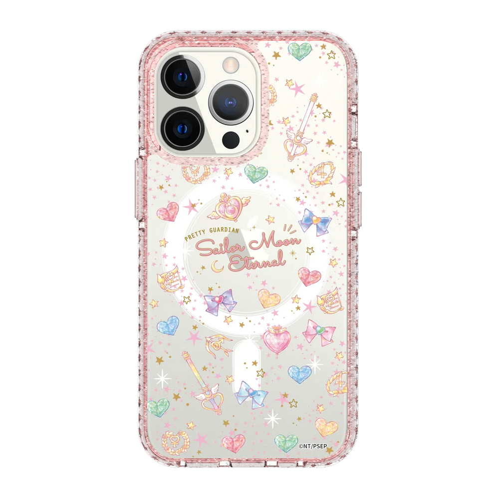 5326-iphone-13-pro-golden-case-magsafe-compatible-pink-glitter