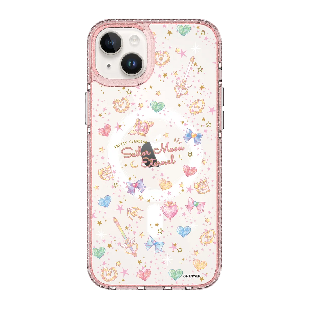 5326-iphone-14-plus-golden-case-magsafe-compatible-pink-glitter