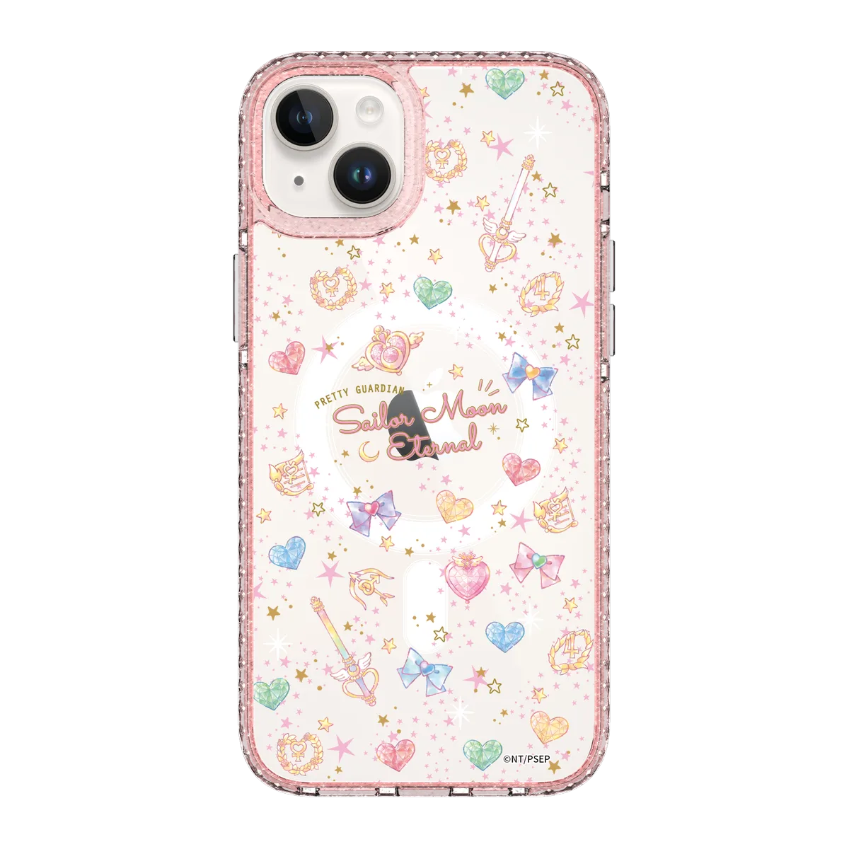 5326-iphone-14-plus-golden-case-magsafe-compatible-pink-glitter