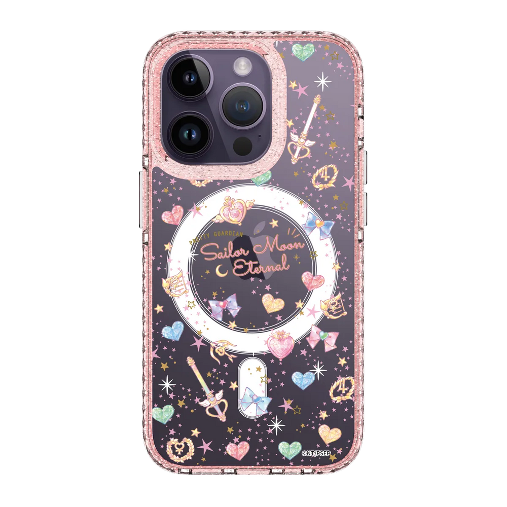 5326-iphone-14-pro-golden-case-magsafe-compatible-pink-glitter