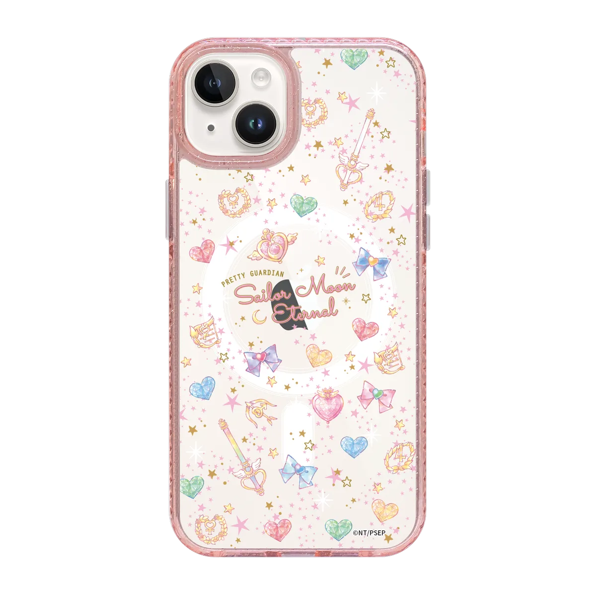 5326-iphone-15-plus-golden-case-magsafe-compatible-pink-glitter