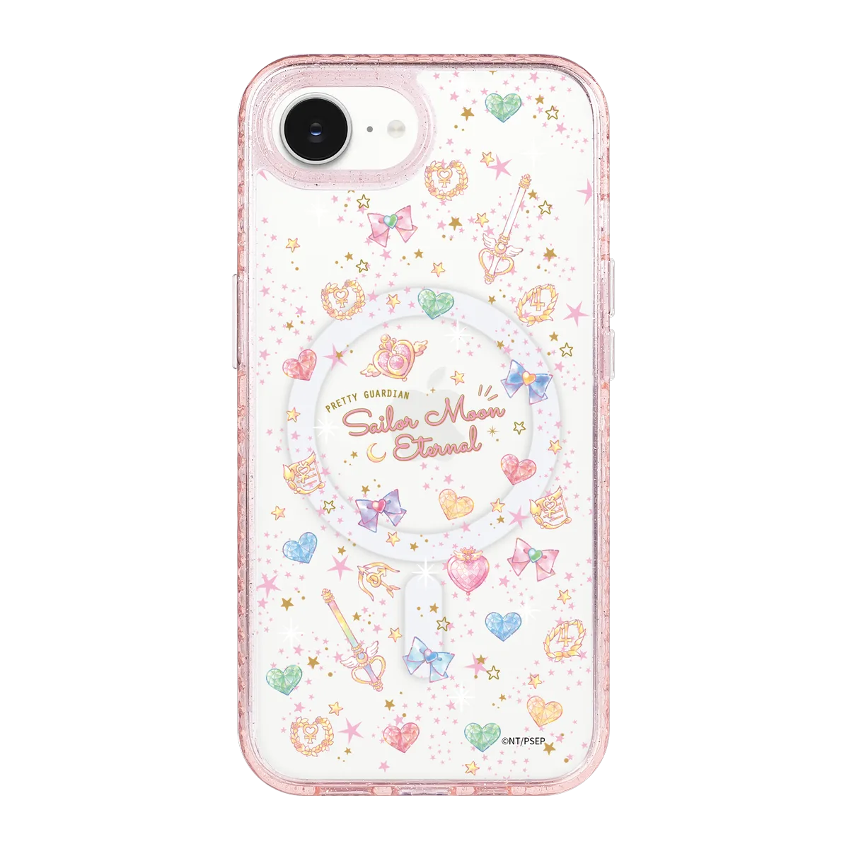 5326-iphone-16-e-golden-case-magsafe-compatible-pink-glitter