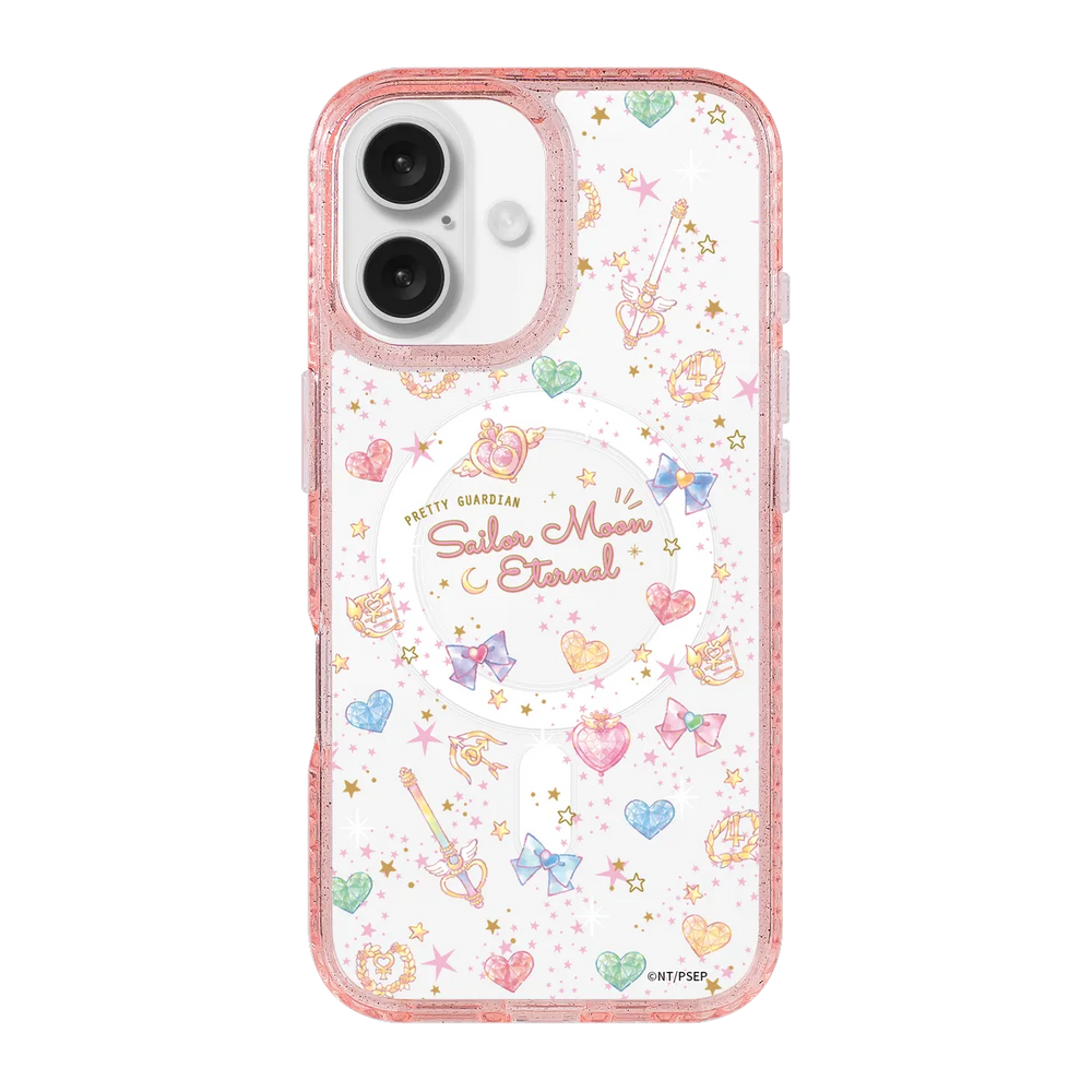 5326-iphone-16-golden-case-magsafe-compatible-pink-glitter