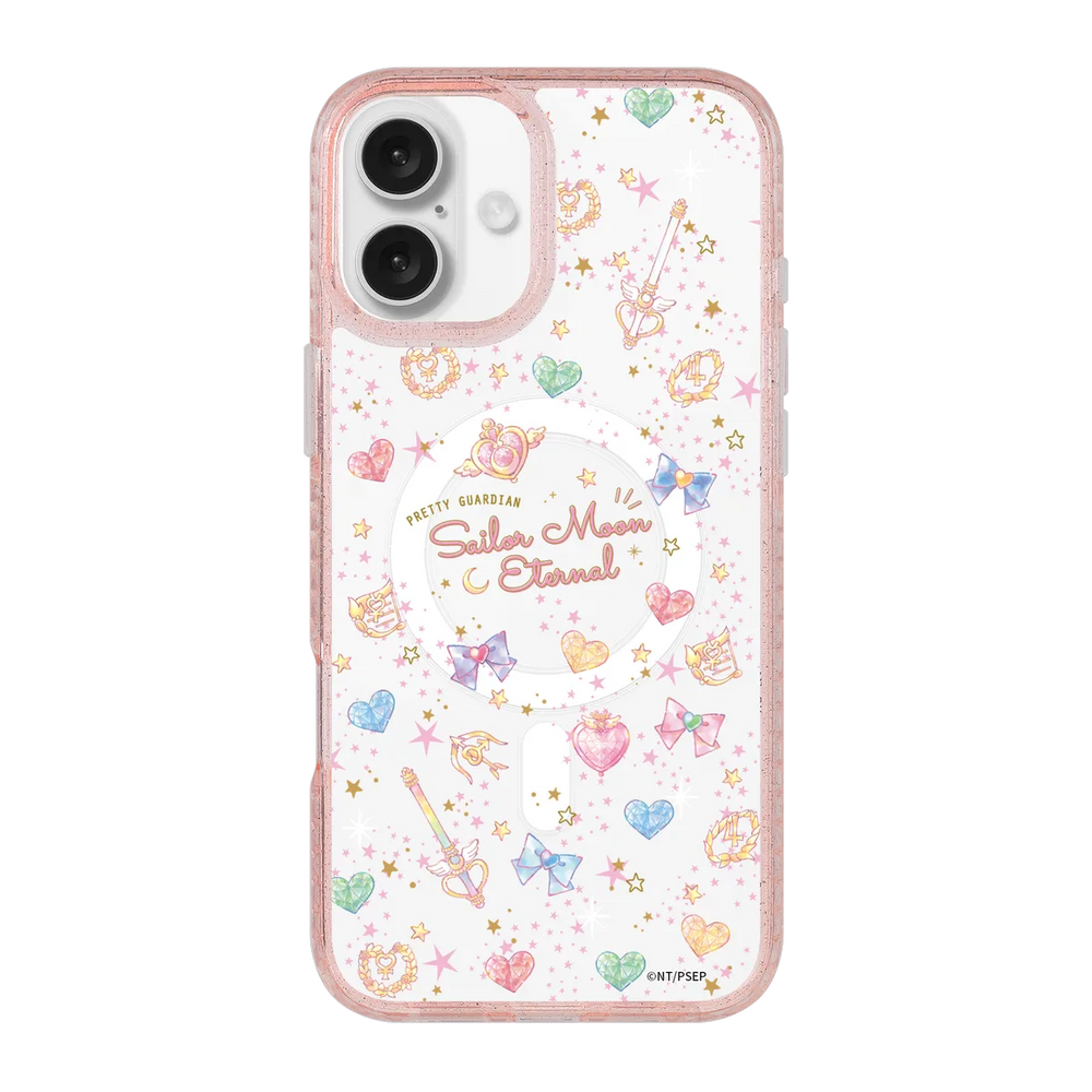 5326-iphone-16-plus-golden-case-magsafe-compatible-pink-glitter