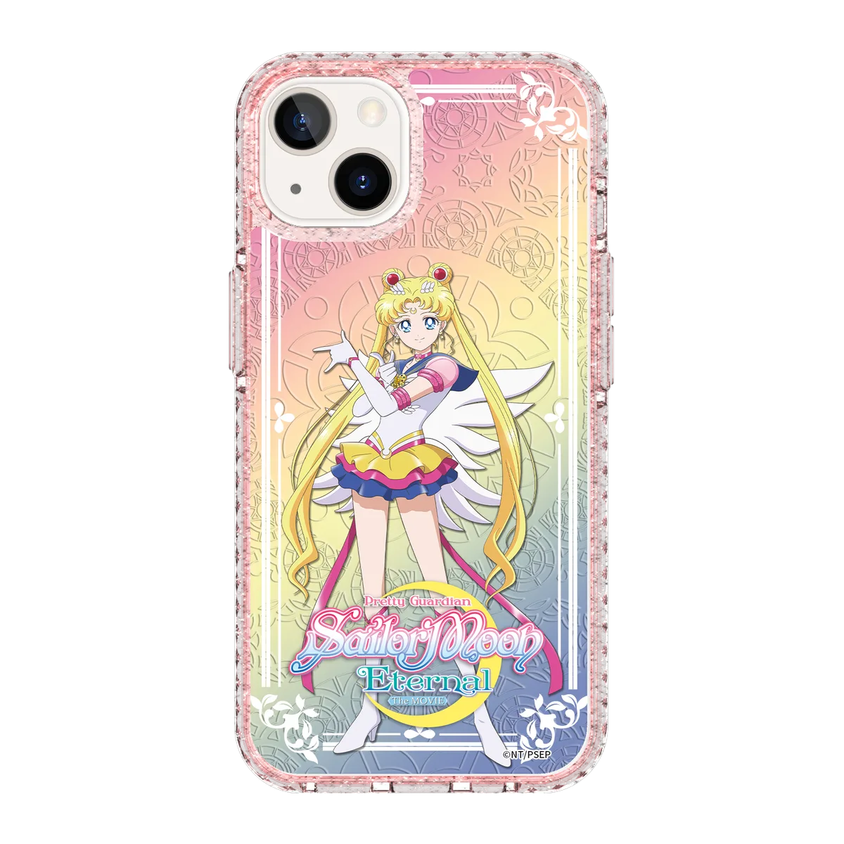 5327-iphone-13-golden-case-magsafe-compatible-pink-glitter