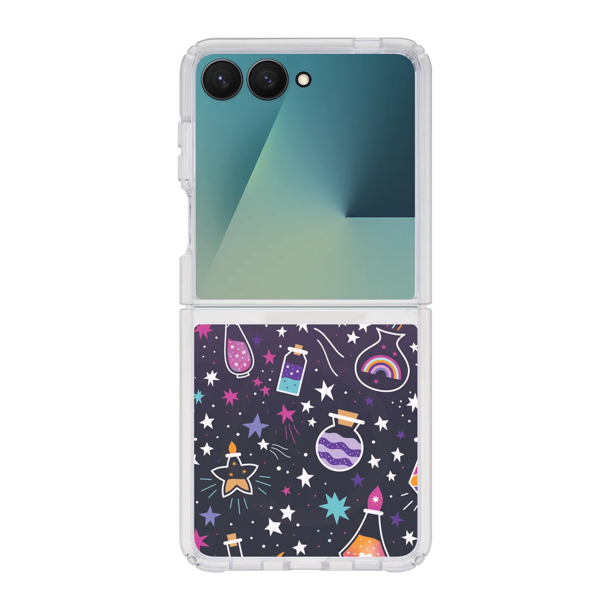 5566-galaxy-z-flip-7-clear-case-magnetic-transparent