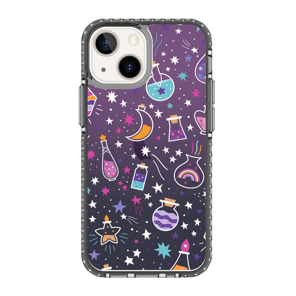 5566-iphone-13-mini-golden-case-magsafe-compatible-transparent-black