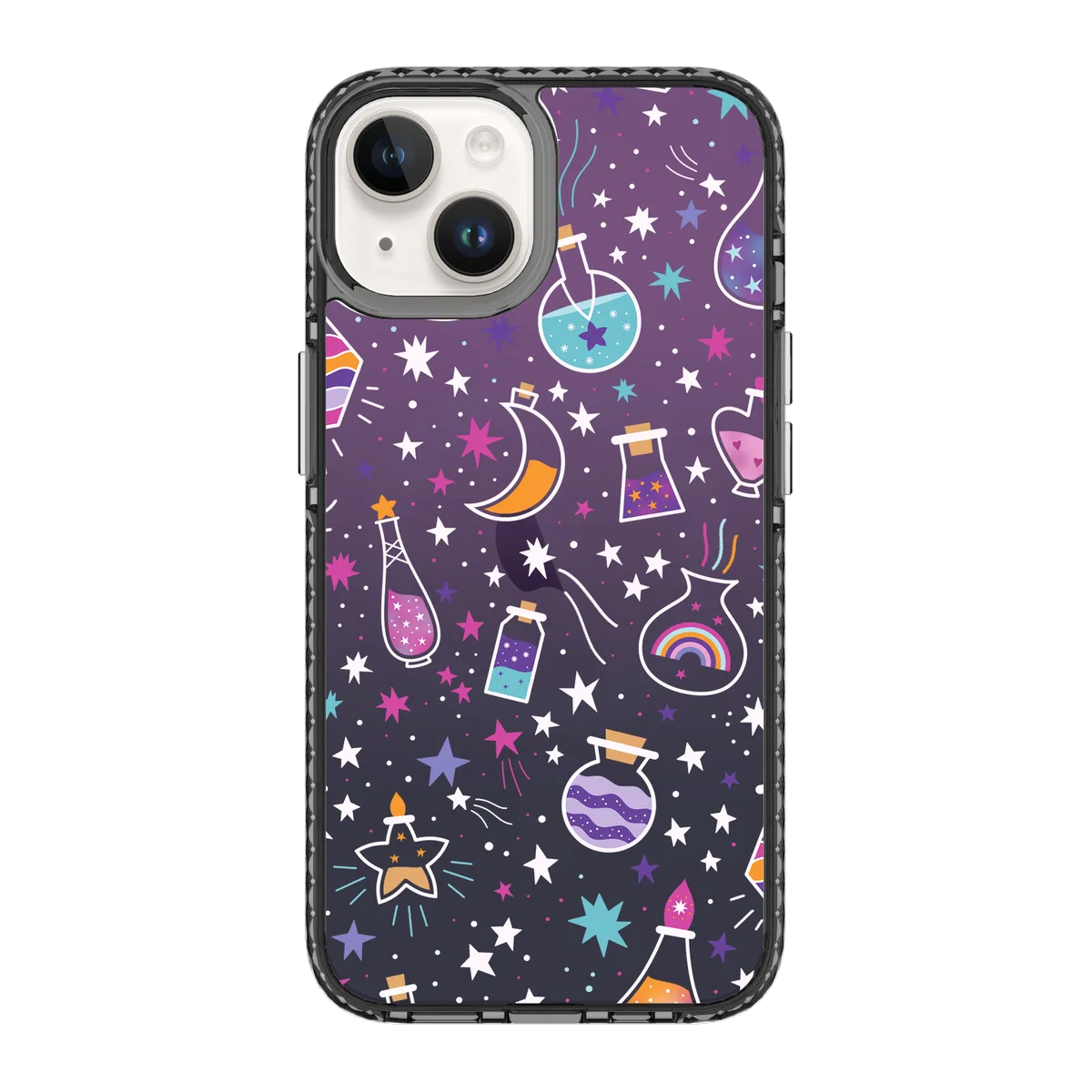 5566-iphone-14-golden-case-magsafe-compatible-transparent-black