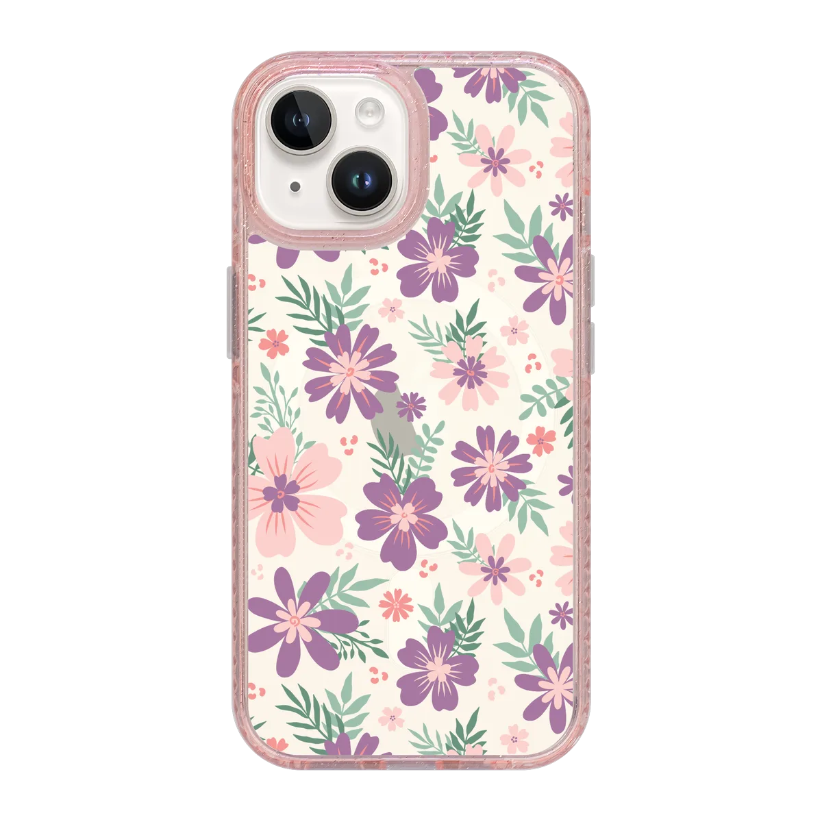 5578-iphone-15-golden-case-magsafe-compatible-pink-glitter