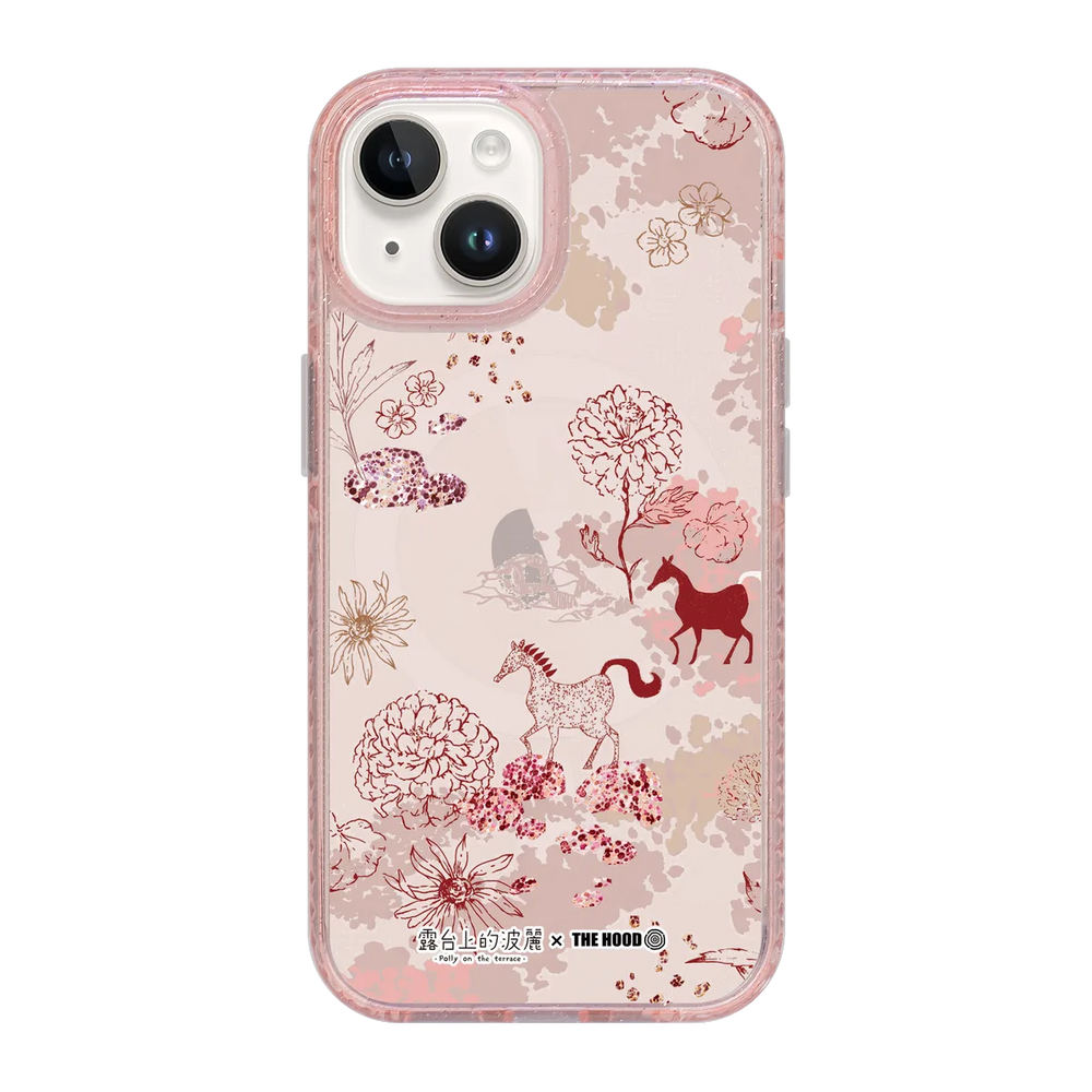 5629-iphone-15-golden-case-magsafe-compatible-pink-glitter