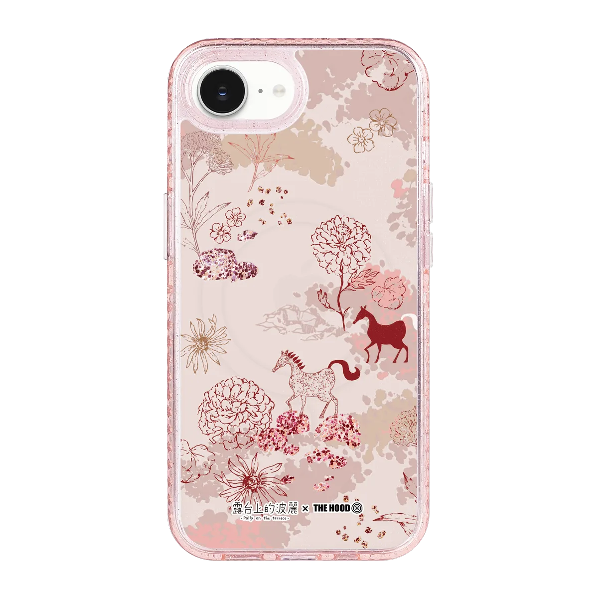 5629-iphone-16-e-golden-case-magsafe-compatible-pink-glitter