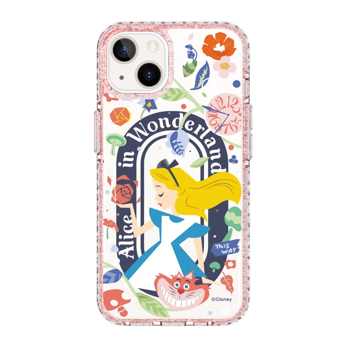 5637-iphone-13-golden-case-magsafe-compatible-pink-glitter