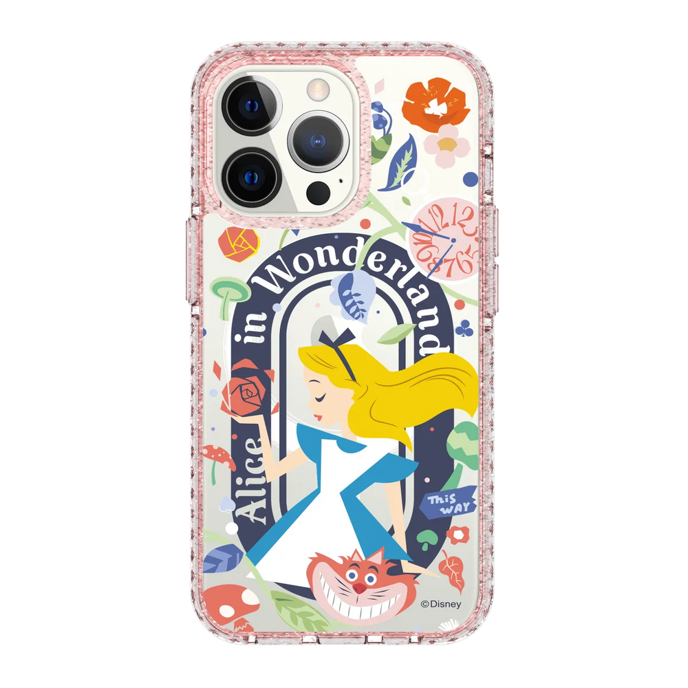5637-iphone-13-pro-golden-case-magsafe-compatible-pink-glitter
