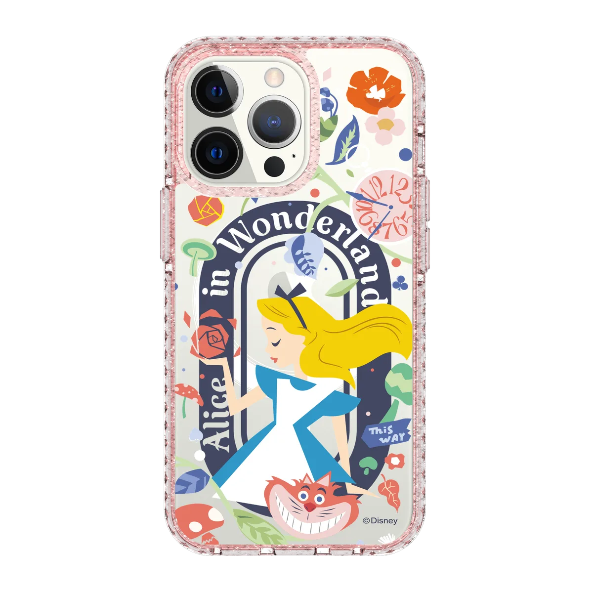 5637-iphone-13-pro-golden-case-magsafe-compatible-pink-glitter