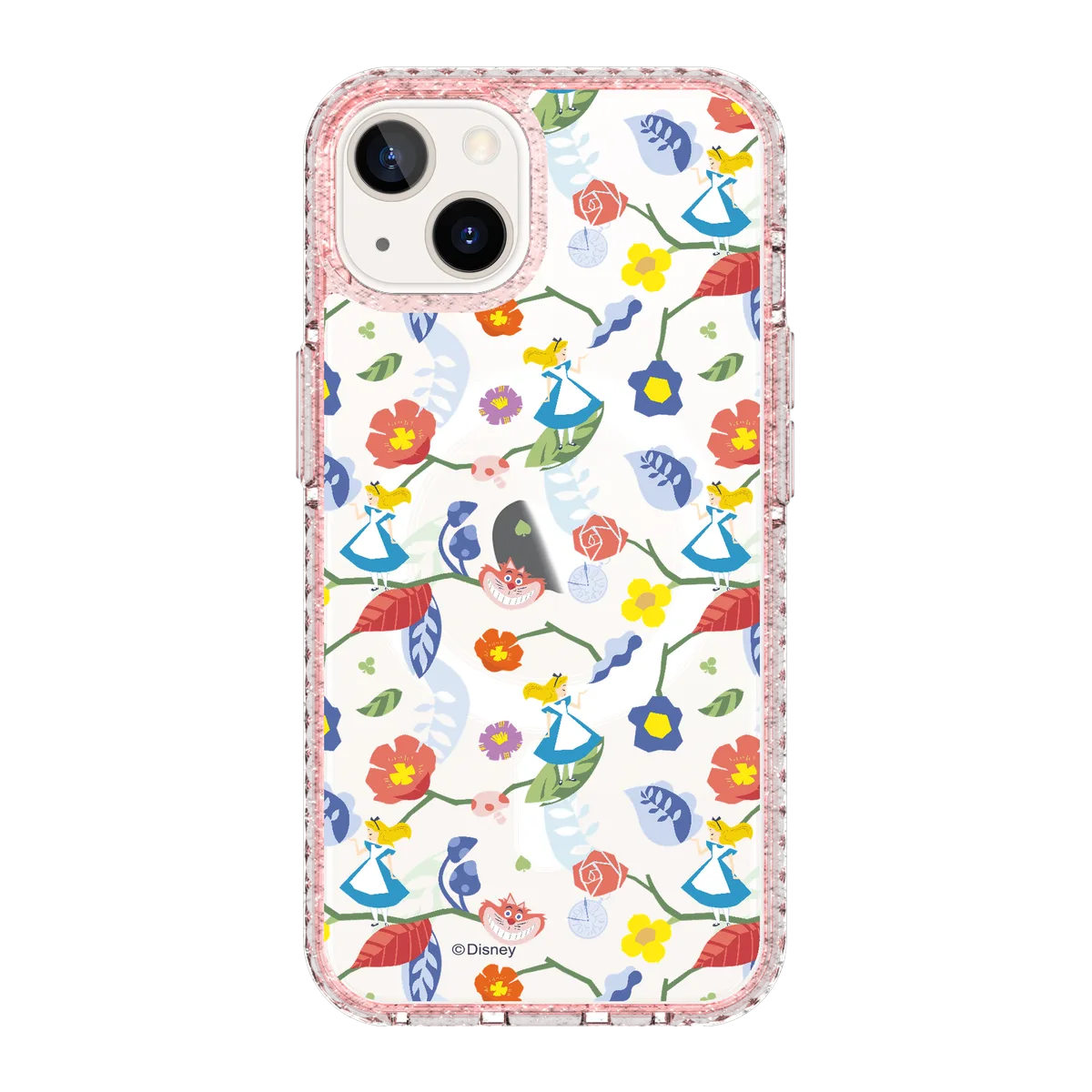 5638-iphone-13-golden-case-magsafe-compatible-pink-glitter