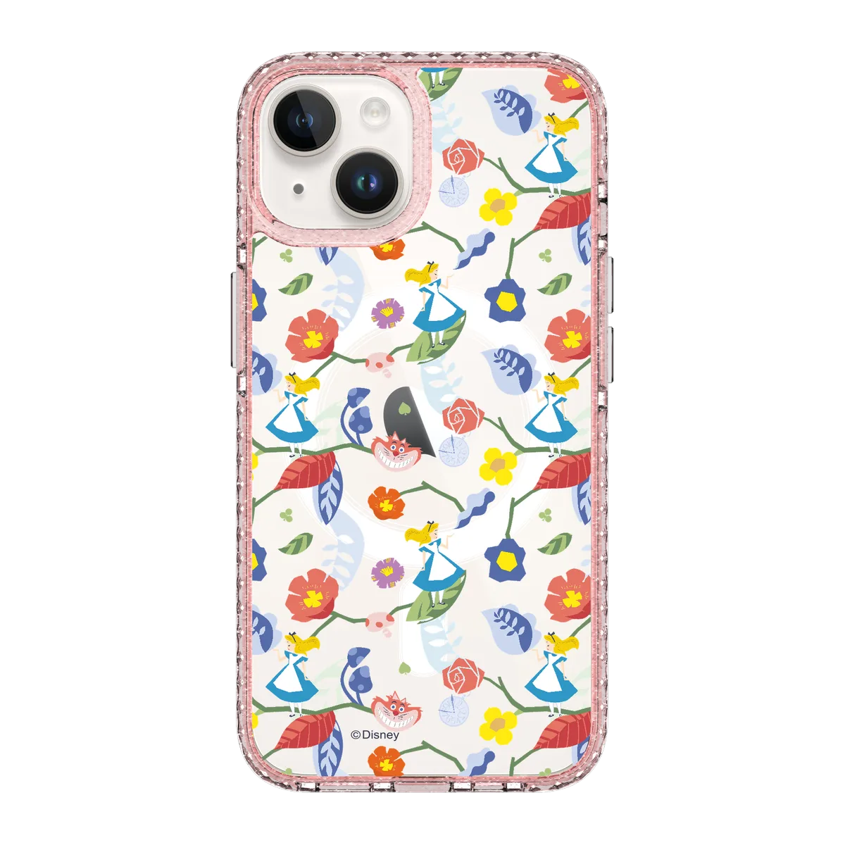 5638-iphone-14-golden-case-magsafe-compatible-pink-glitter