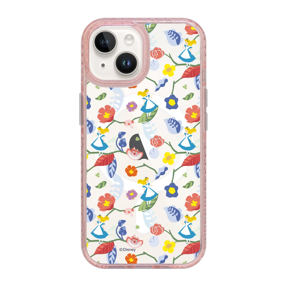 5638-iphone-15-golden-case-magsafe-compatible-pink-glitter