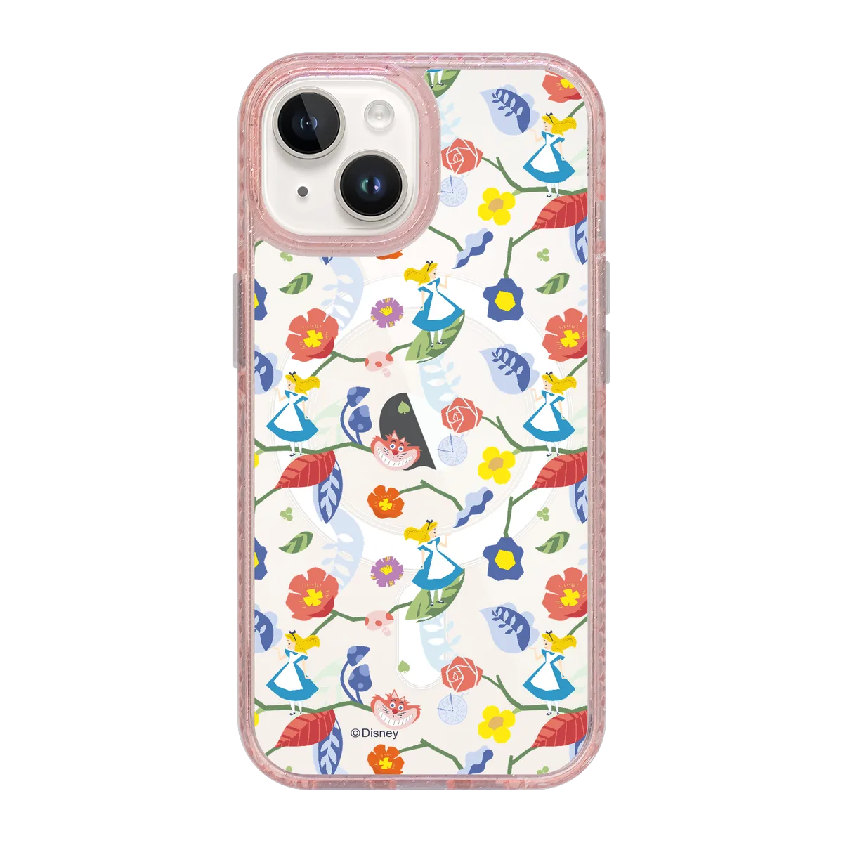 5638-iphone-15-golden-case-magsafe-compatible-pink-glitter