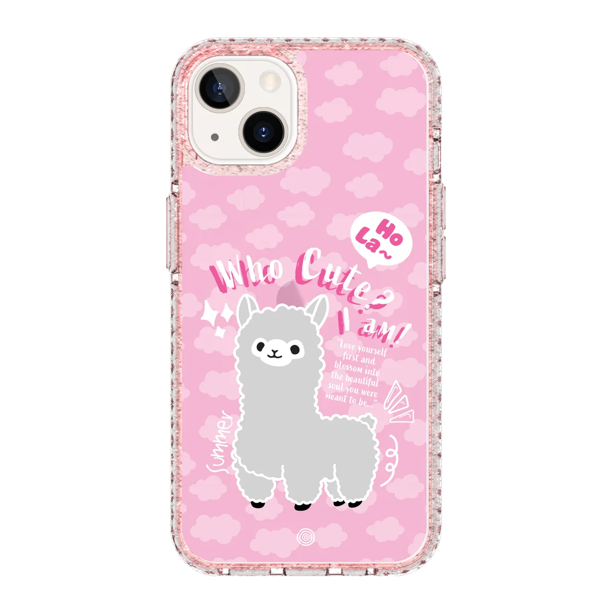 5764-iphone-13-golden-case-magsafe-compatible-pink-glitter