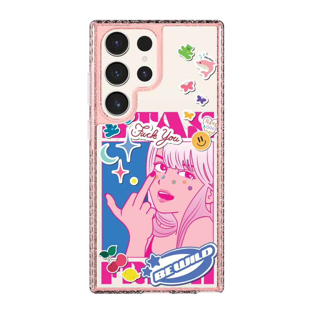 5853-galaxy-s23-ultra-golden-case-magsafe-compatible-pink-glitter