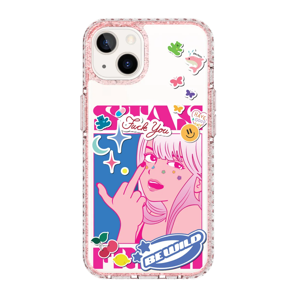 5853-iphone-13-golden-case-magsafe-compatible-pink-glitter