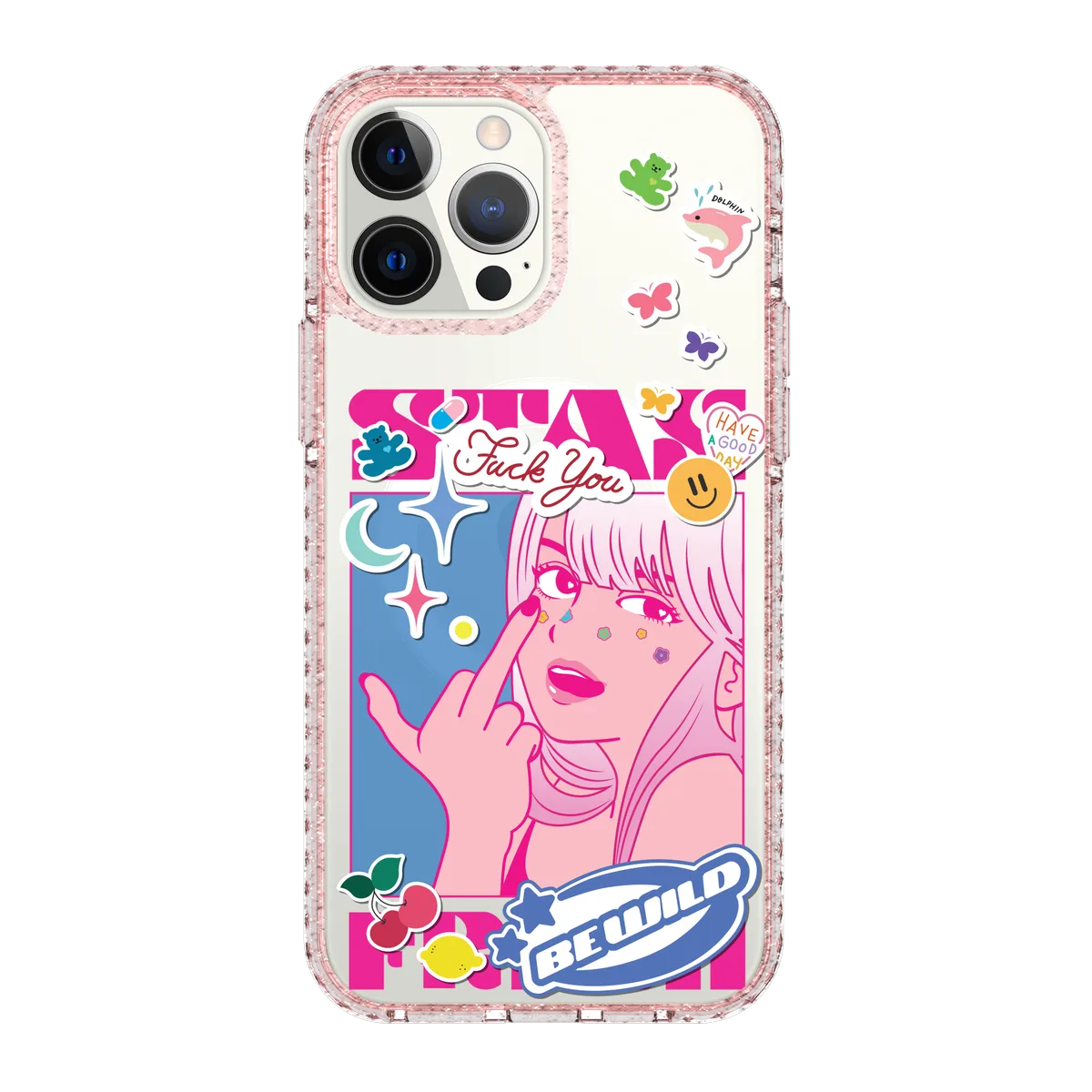 5853-iphone-13-pro-max-golden-case-magsafe-compatible-pink-glitter