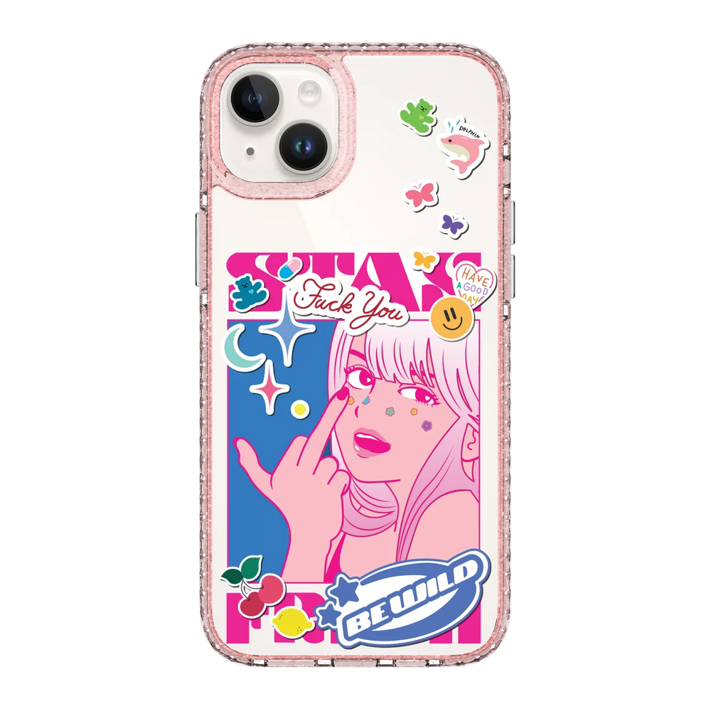 5853-iphone-14-plus-golden-case-magsafe-compatible-pink-glitter