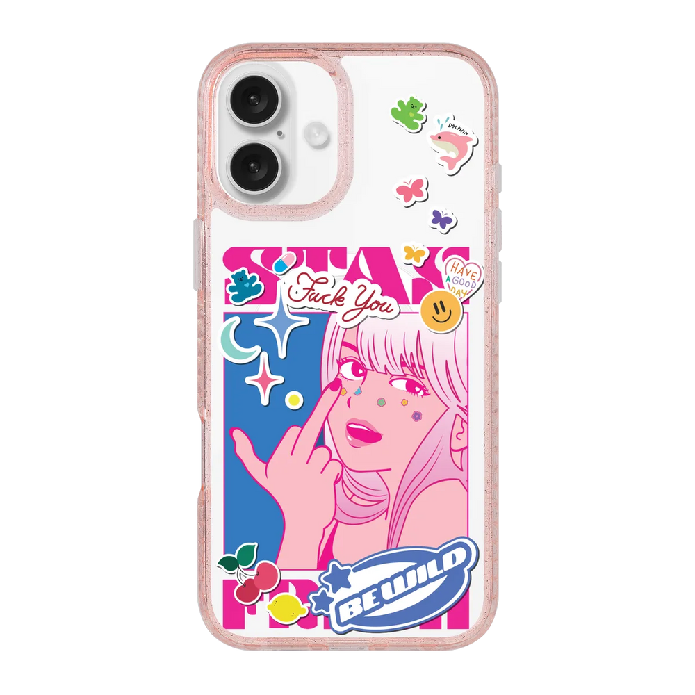 5853-iphone-16-plus-golden-case-magsafe-compatible-pink-glitter
