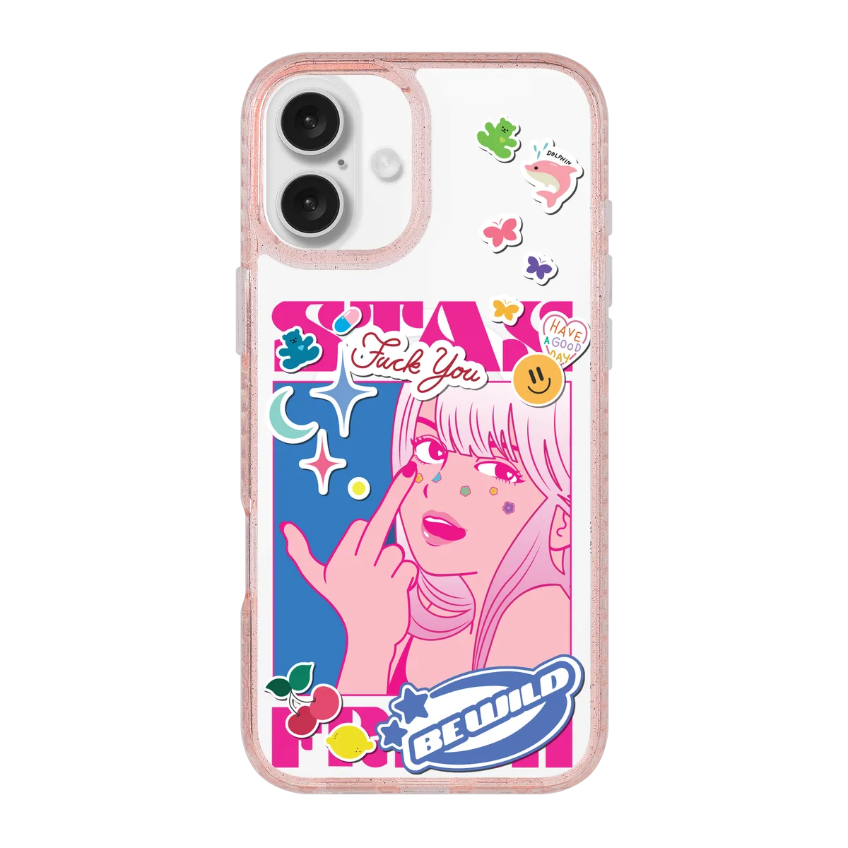 5853-iphone-16-plus-golden-case-magsafe-compatible-pink-glitter