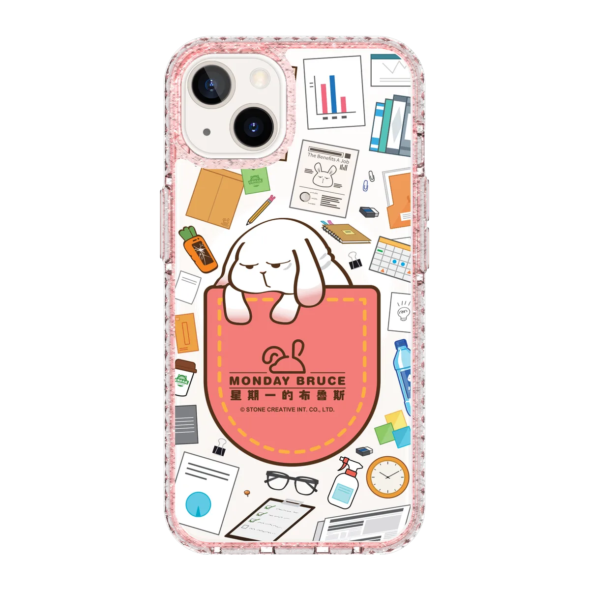 5922-iphone-13-golden-case-magsafe-compatible-pink-glitter