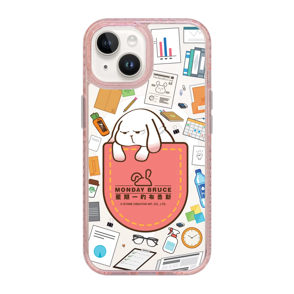5922-iphone-15-golden-case-magsafe-compatible-pink-glitter